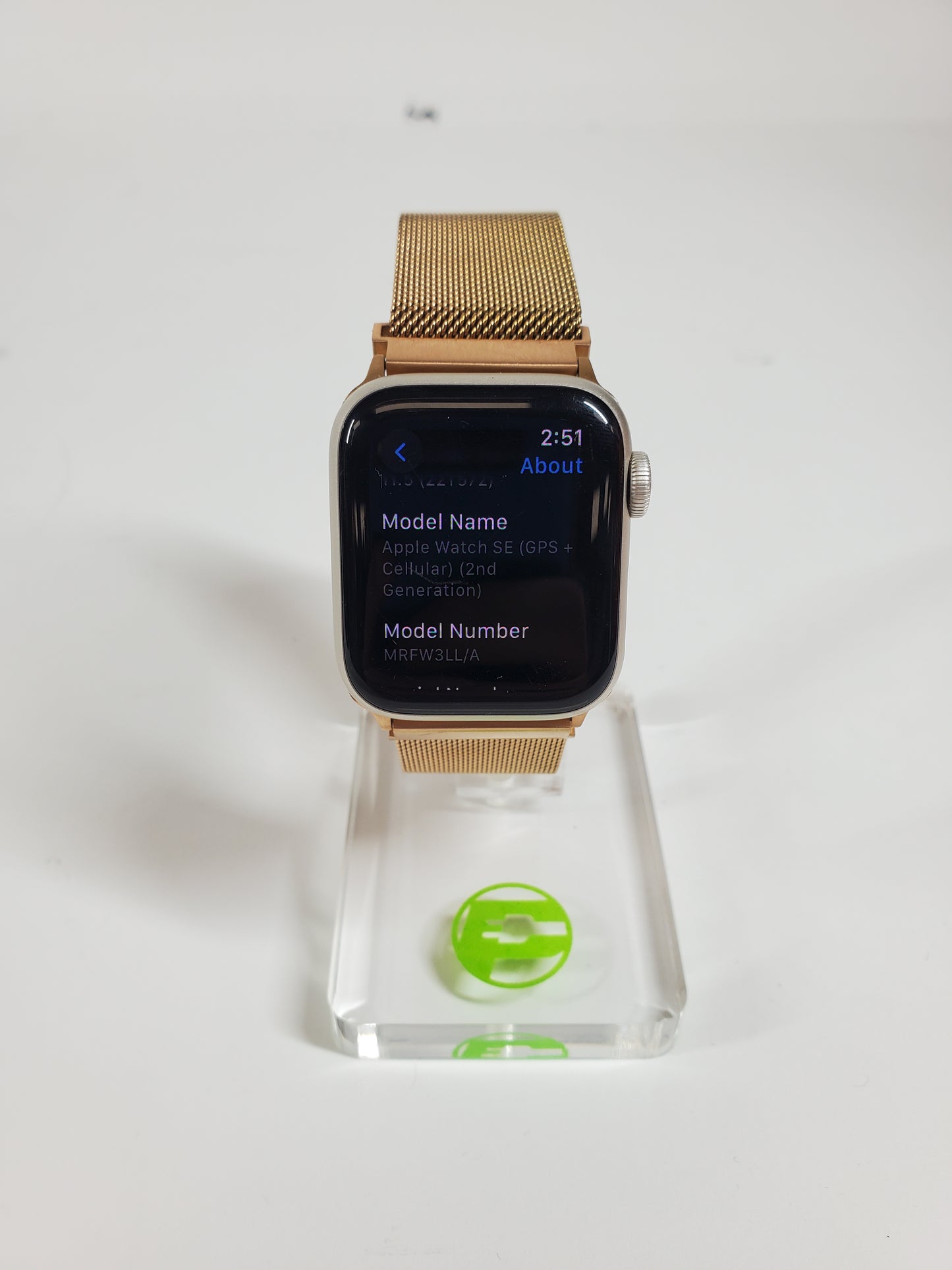Unlocked Apple Watch SE 2nd Gen 40MM Silver Aluminum MRFW3LL/A