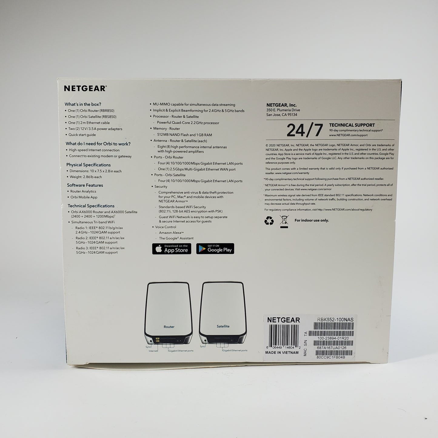 NETGEAR Orbi 960 Series Quad Band WiFi 6E GT-AX6000 Mesh WiFi Router