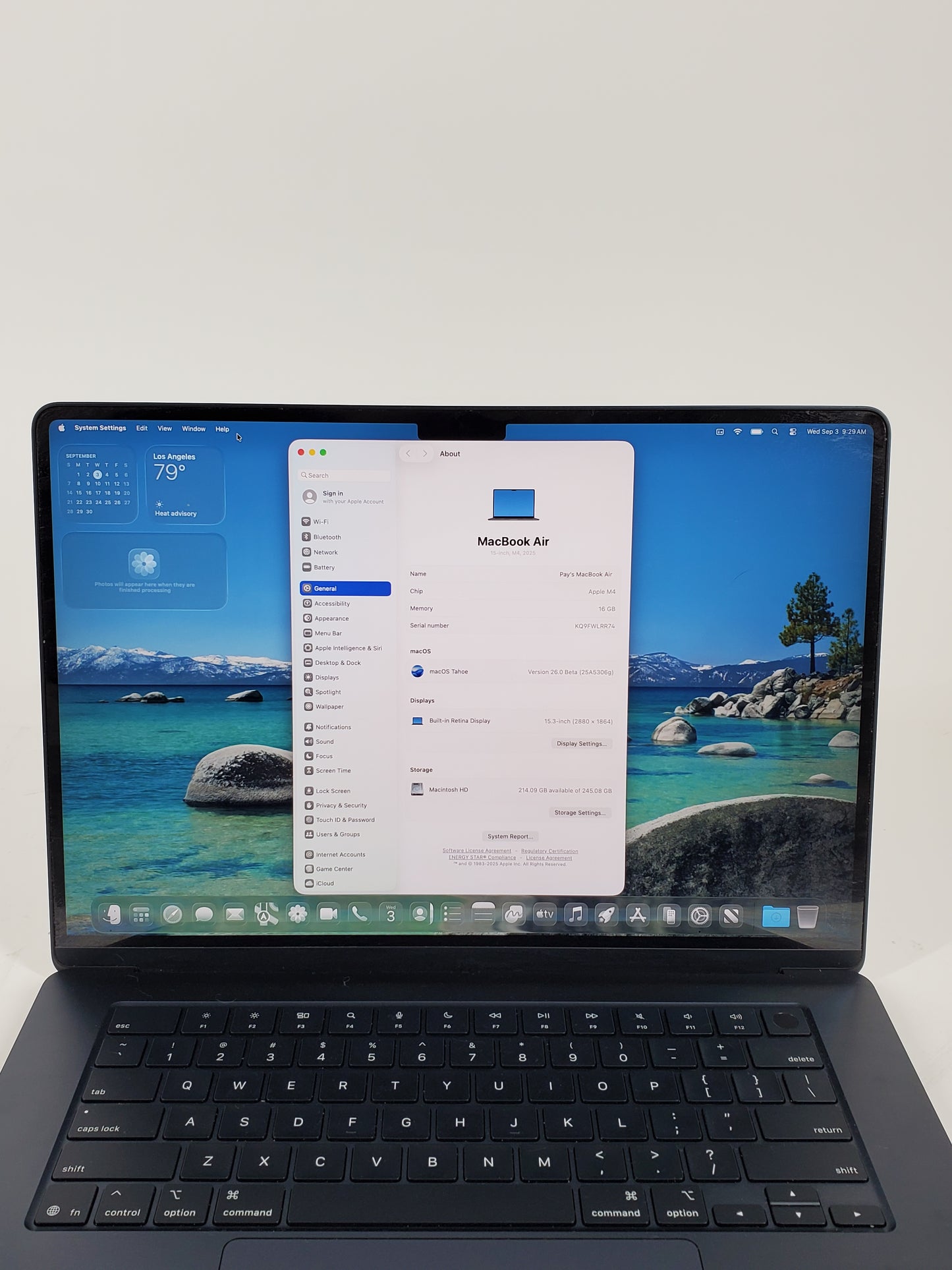2025 Apple MacBook Air 15" M4 10C GPU 4.5GHz 16GB RAM 256GB SSD A3241
