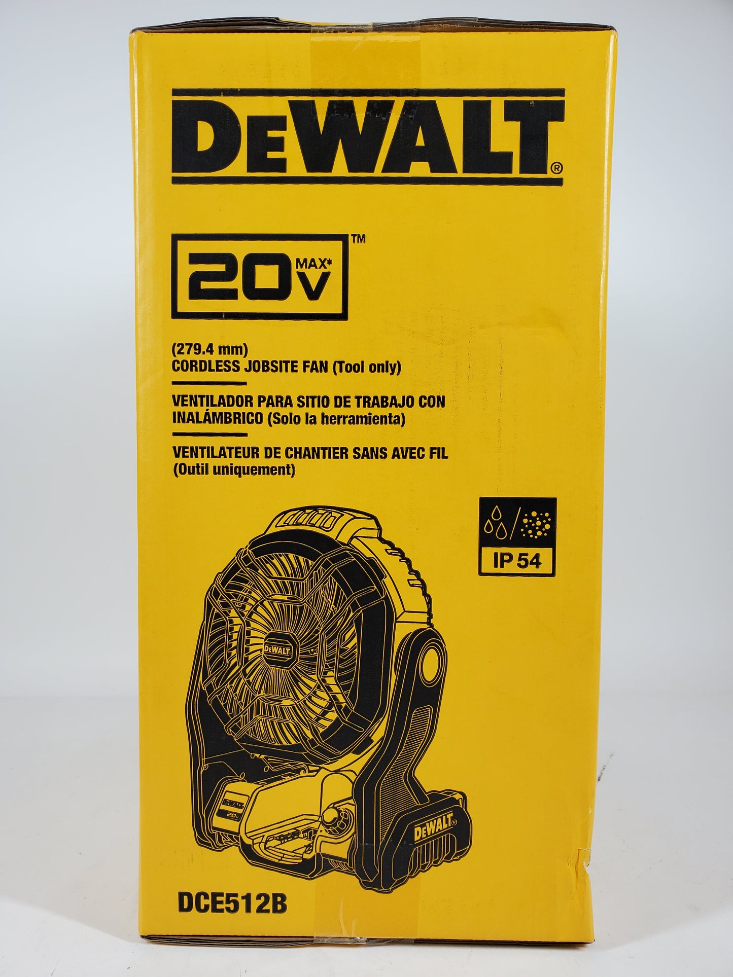 New DeWalt DCE512B 20V MAX JOBSITE FAN
