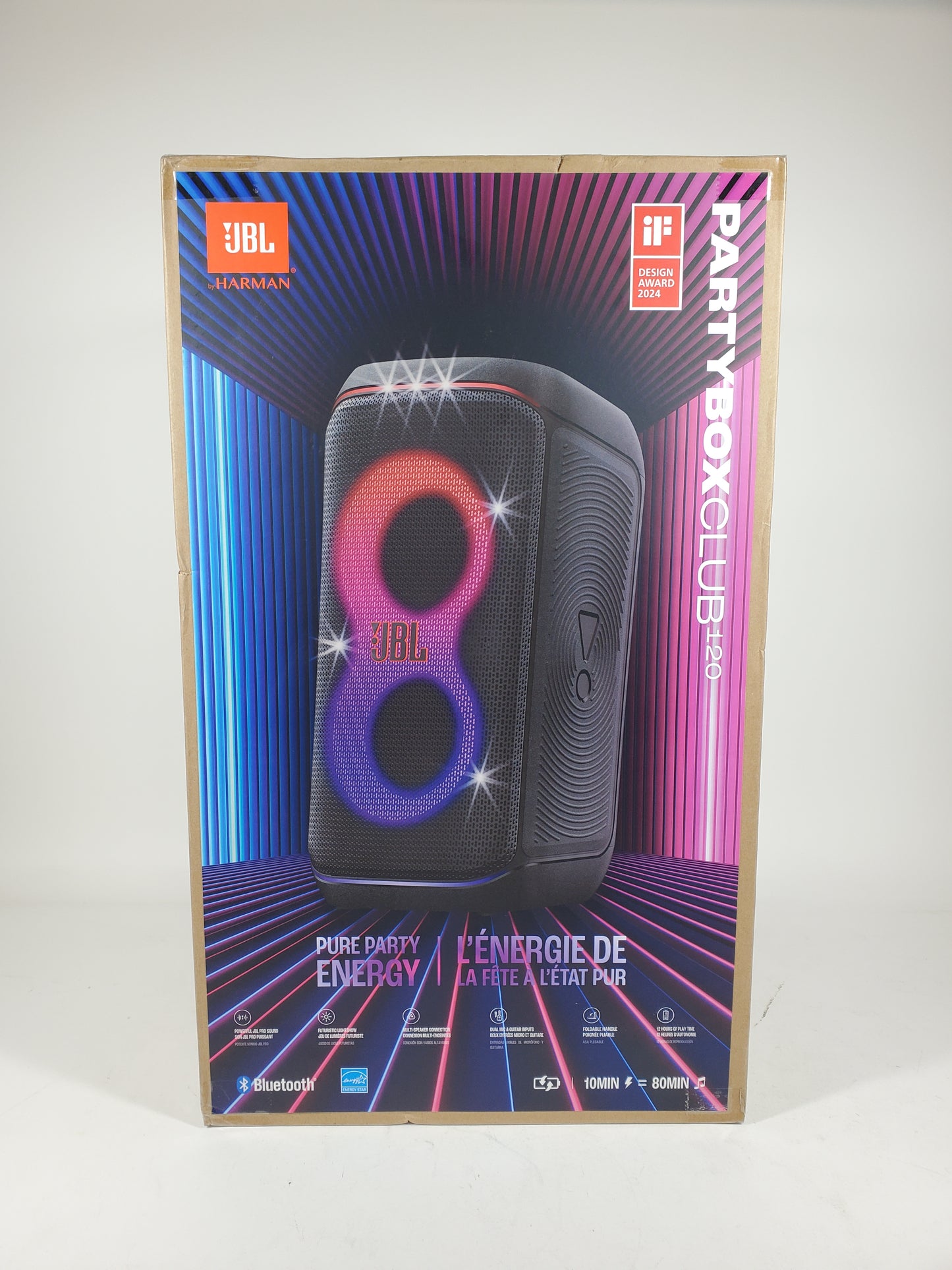 New JBL PartyBox 120 Portable Bluetooth Party Speaker Black CLUB120