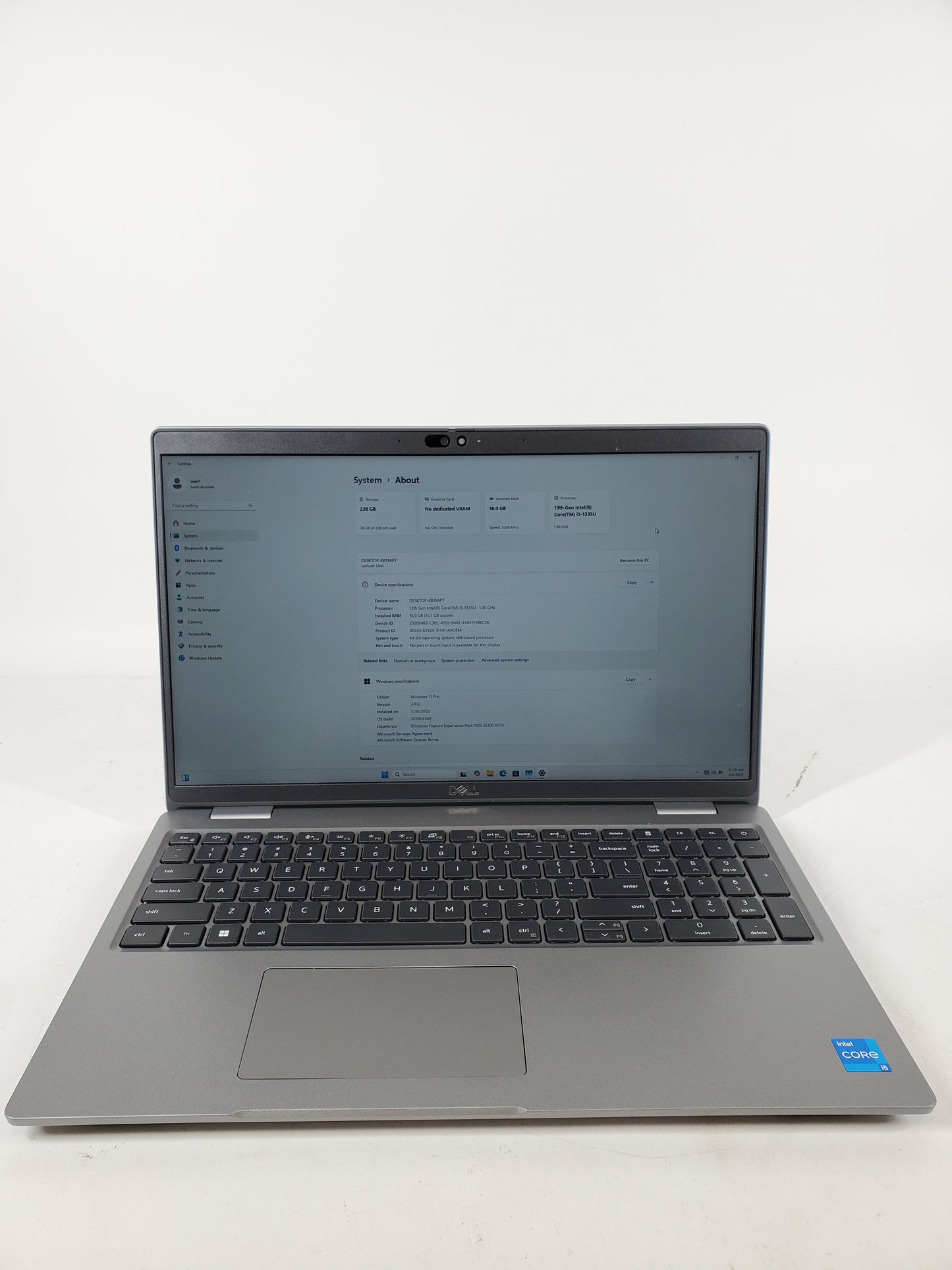 Dell Latitude 5540 P127F 15.6" i5-1335U 1.3GHz 16GB RAM 256GB SSD