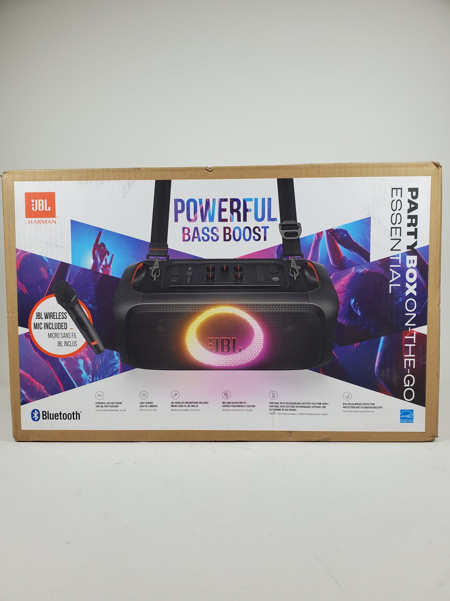 New JBL Partybox On-The-Go Portable Party Speaker Black PARTYBOXOTG