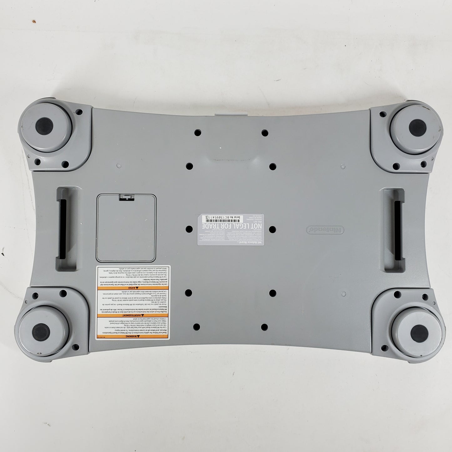 Broken Nintendo Wii Balance Board White RVL-021 Corroded Battery Compartment