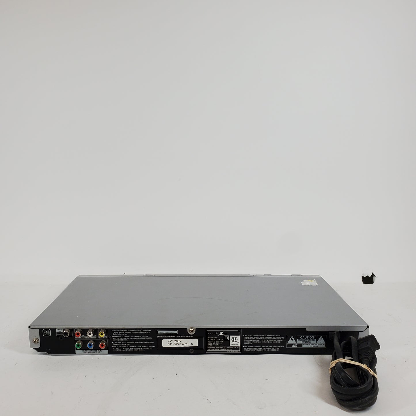Zenith ZDA-311 DVD PLAYER
