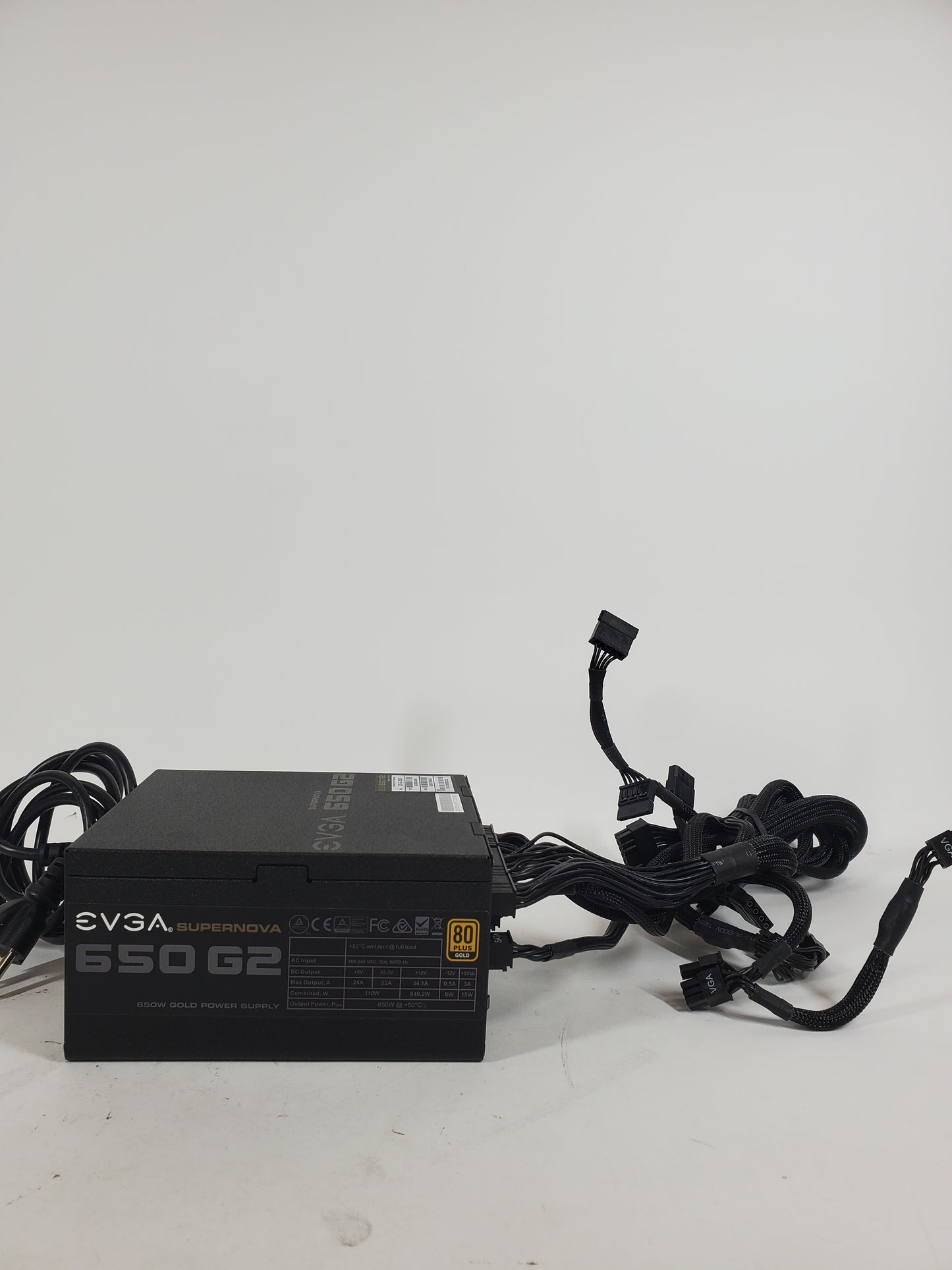 EVGA SuperNOVA 650 G2 220-G2-0650 80 Plus Gold 650W Fully Modular Power Supply