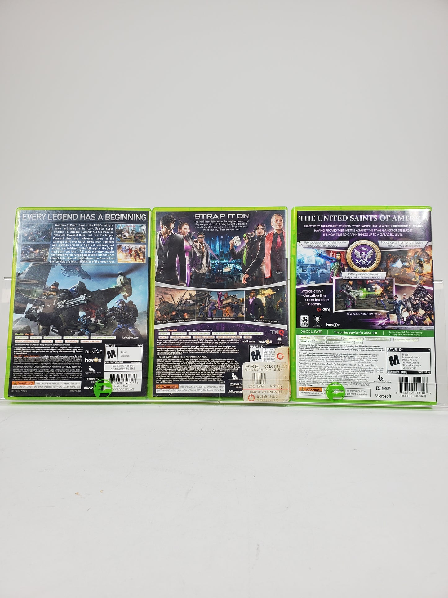 Lot of 3 Microsoft Xbox 360 Games