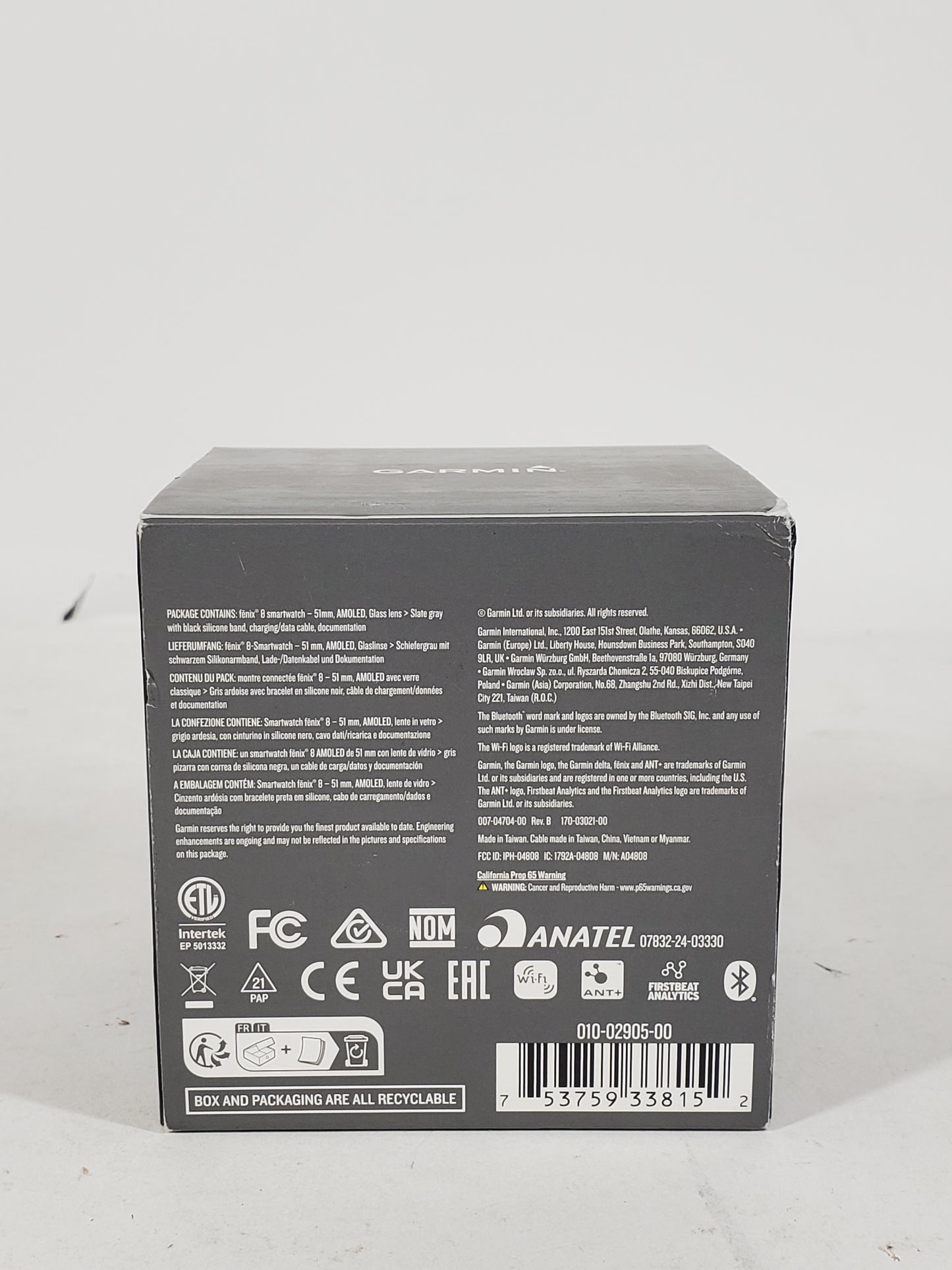 New Garmin Fenix 8 51mm SMART WATCH 010-02905-00