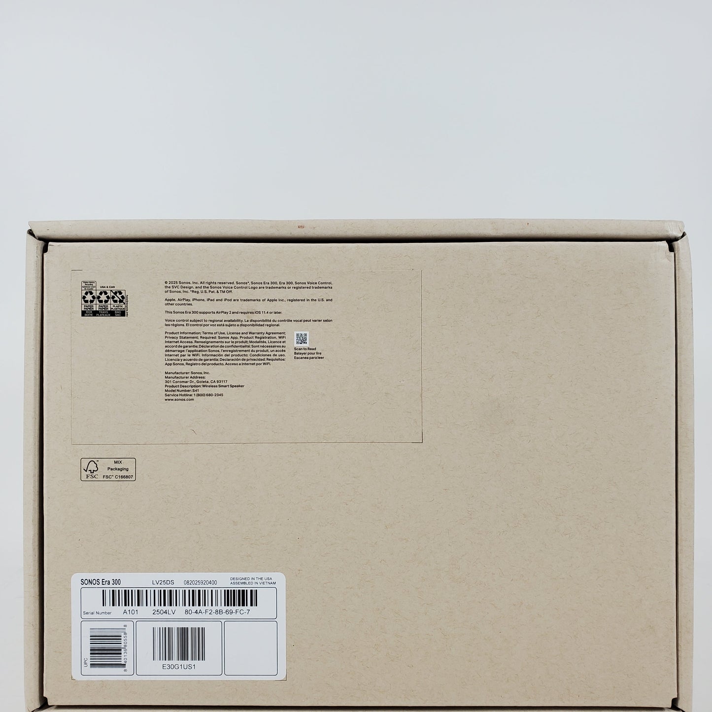 New Sonos Era 300 Home Sound System White LV25DS