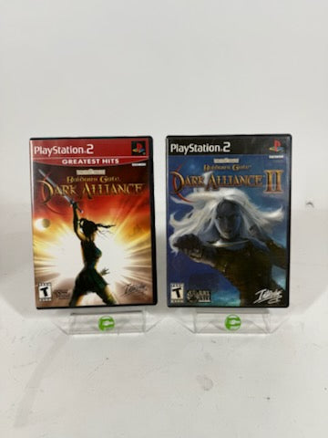 Buldur's Gate Dark Alliance & Dark Alliance 2 Playstion 2 Complete with Manual