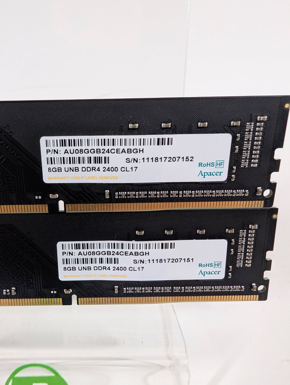 Apacer DESKTOP MODULE 16GB (2x8GB) RAM DDR4 2400MHz AU08GGB24CEABGH