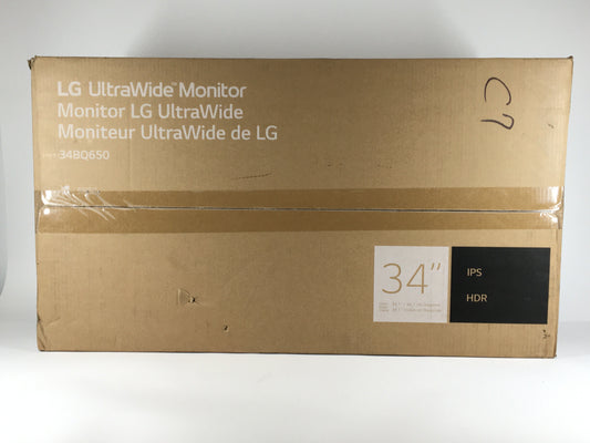 New LG 34" 34BQ650 HDR IPS IPS 100Hz Widescreen LCD Monitor