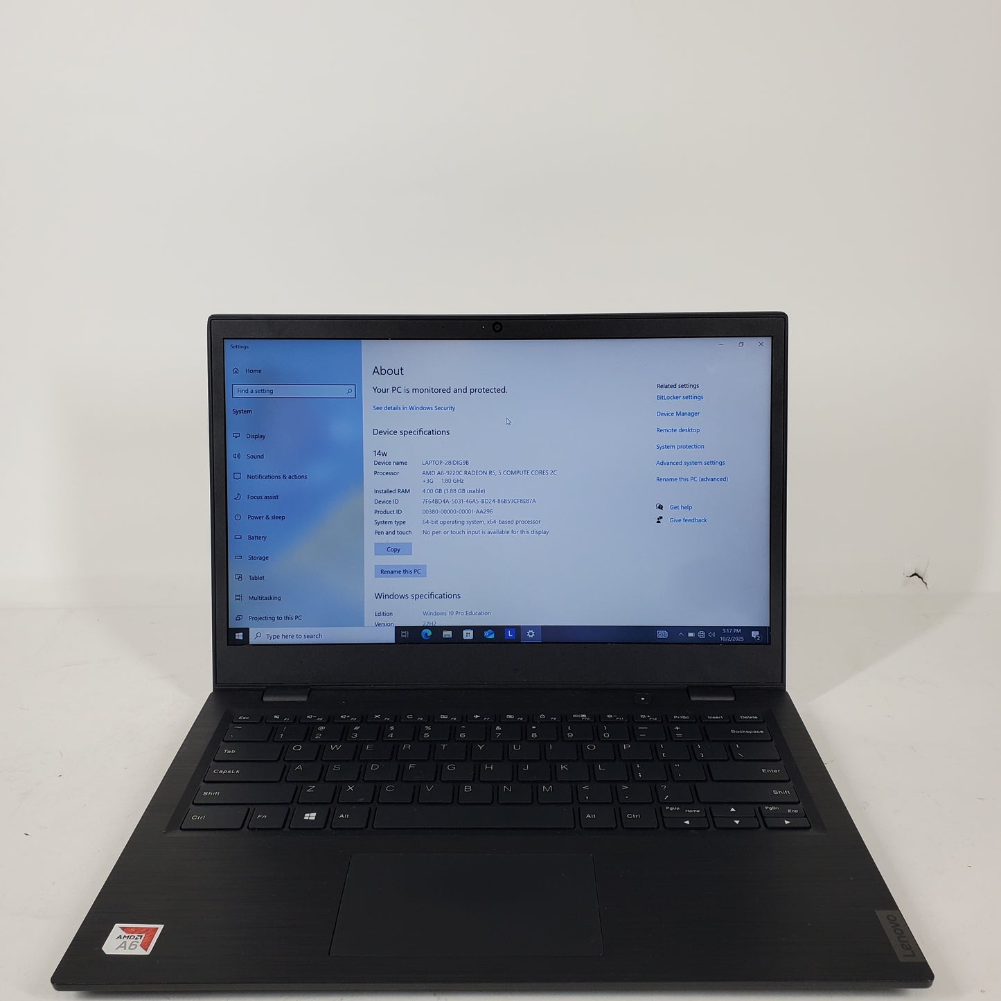 Lenovo 14W SL10R25231 14" 16-9220C 1.8GHz 4GB RAM 64GB SD