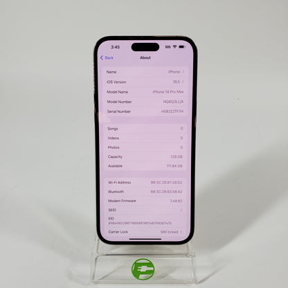 BROKEN T-Mobile Apple iPhone 14 Pro Max 128GB 18.5 Gold NQ8Q3LL/A