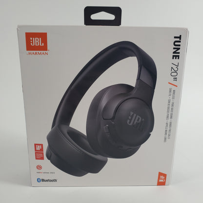 New JBL Tune 720BT Ear-Cup (Over-the-Ear) Black JBLT720BTBLK