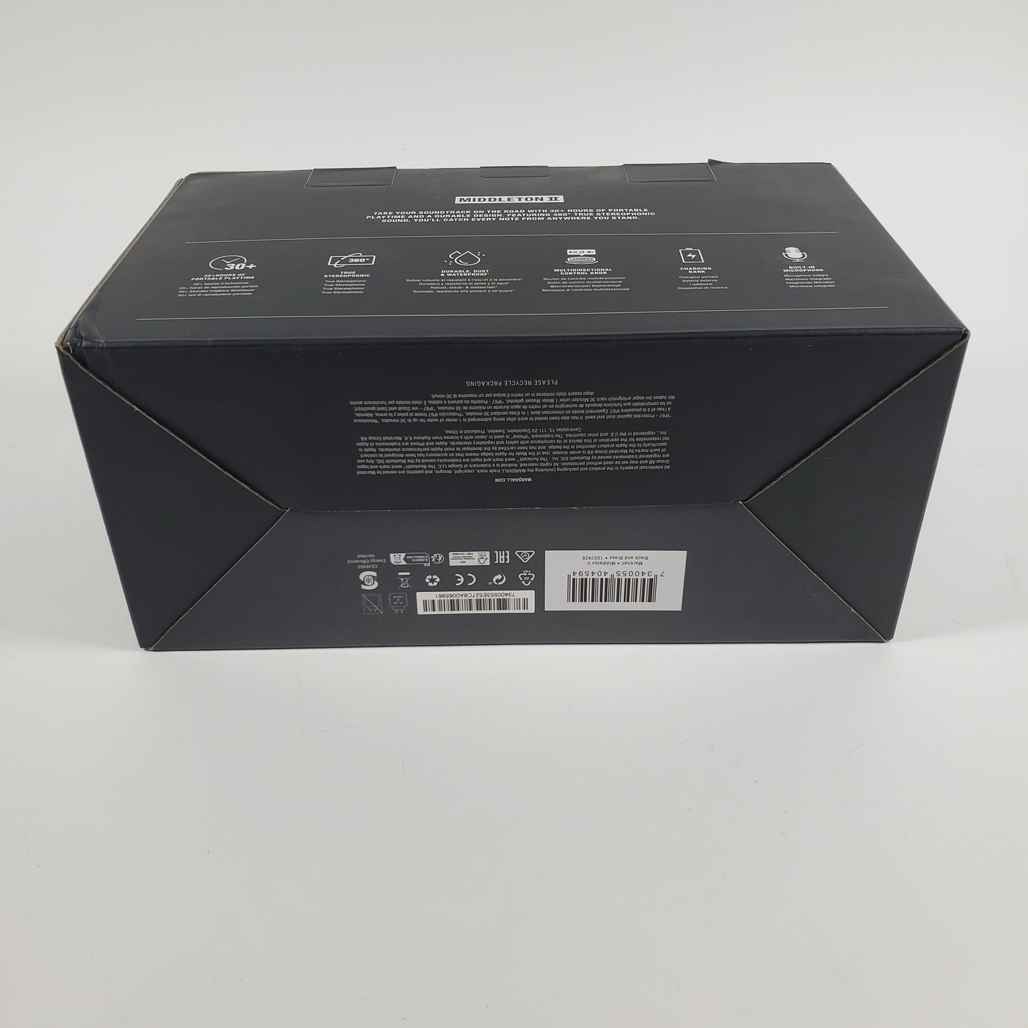 New Marshall MiddleTon II Portable Bluetooth Speaker Beige 1007429