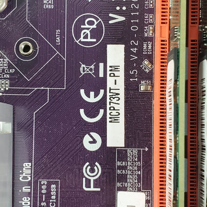 ECS mcp73vt-pm LGA 775 microATX DDR2  INTEL CELERON 450 3GB RAM PC2-6400 COMBO