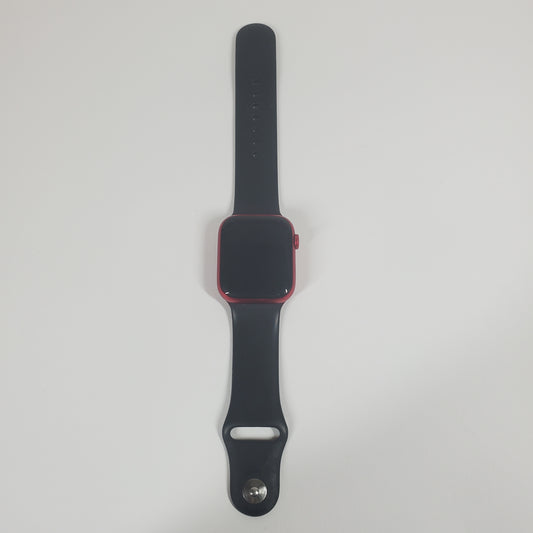 GPS Only Apple Watch Series 8 50MM Product Red Aluminum Black Sport Band 