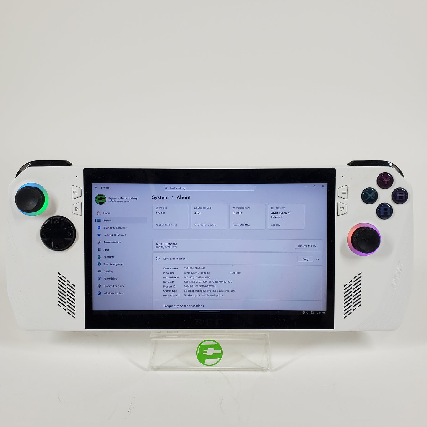 Asus ROG Ally 7" AMD Ryzen Z1 Extreme 16GB RAM 512GB White RC71L-ALLY.Z1X_512