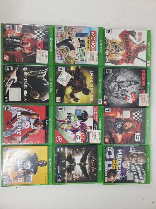 Lot of 54 Microsoft Xbox One Games