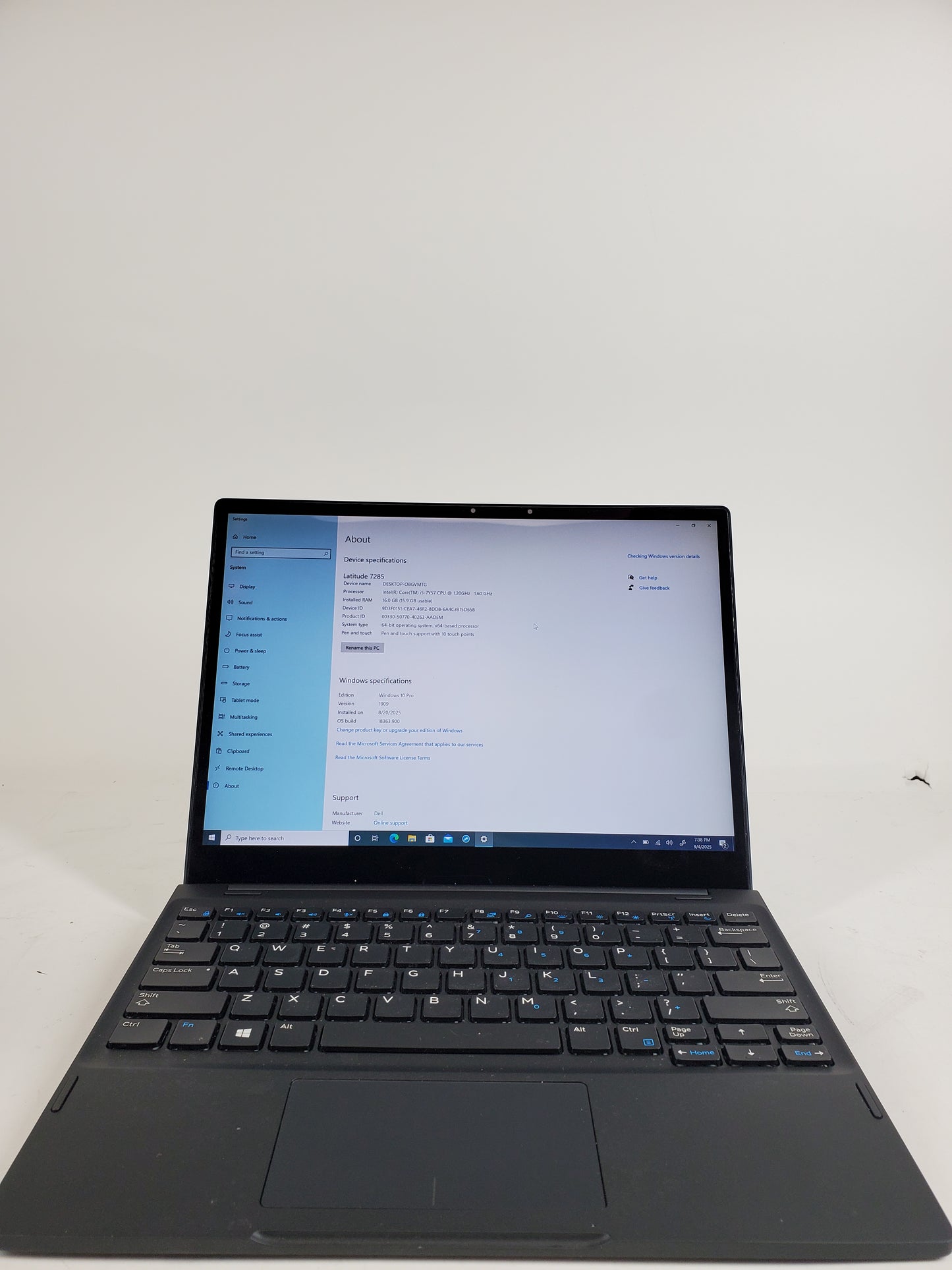Dell Latitude 7285 12.3 i5-7y57 1.2GHz 16GB RAM 256GB SSD