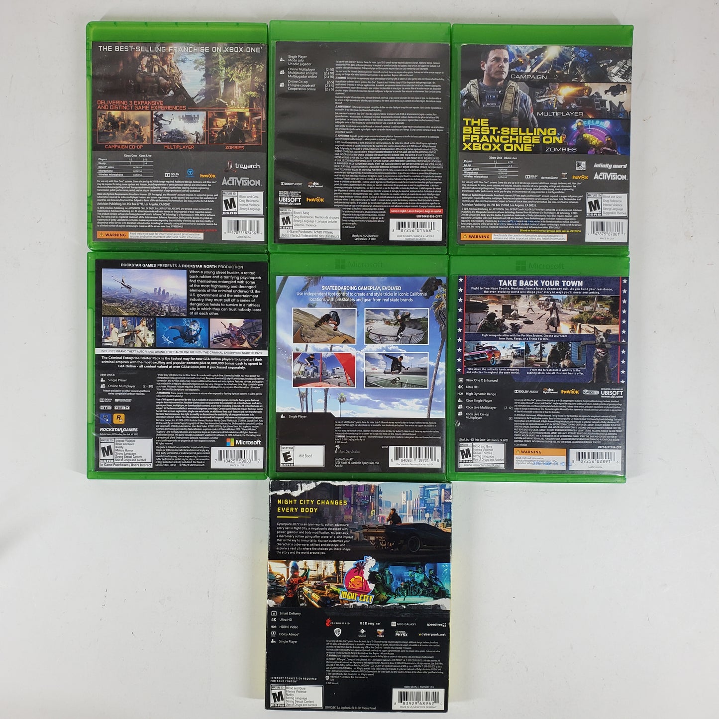 Lot of 7 Microsoft Xbox One Games