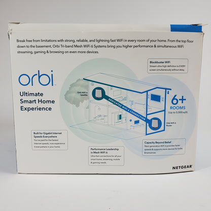 NETGEAR Orbi 960 Series Quad Band WiFi 6E GT-AX6000 Mesh WiFi Router
