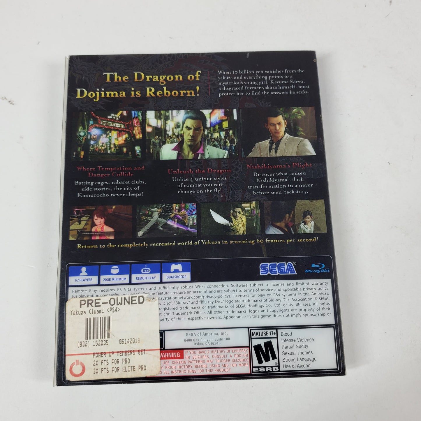 Yakuza Kiwami [Steelbook Edition] (Sony PlayStation 4 PS4, 2017)