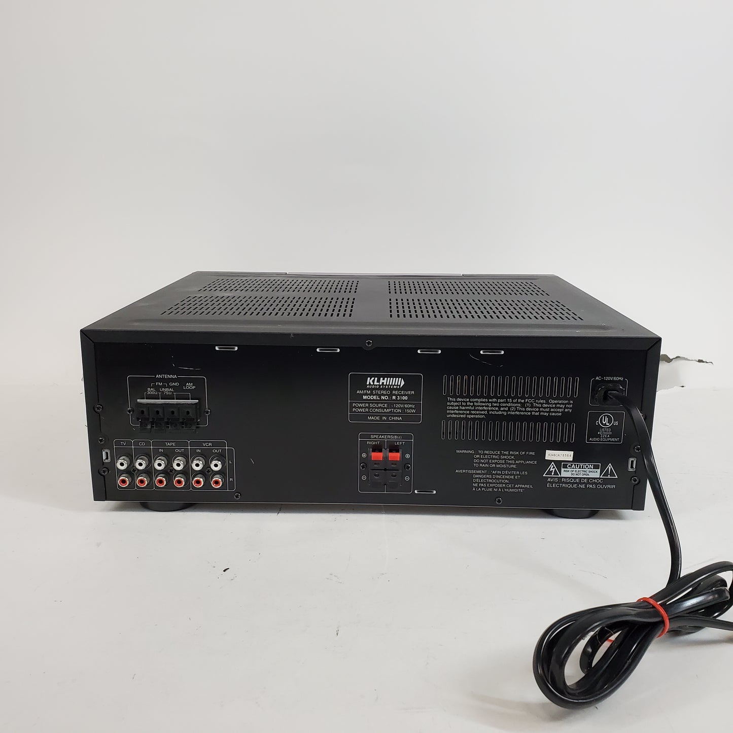 KLH R3100 2-Channel AM/FM Stereo Receiver R3100