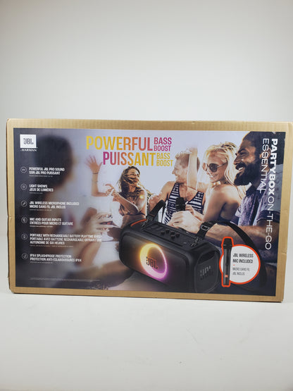 New JBL Partybox On-The-Go Portable Party Speaker Black PARTYBOXOTG