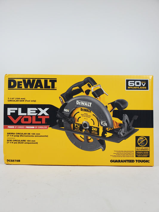 New DeWalt DCS578B 20V/60V Max 7-1/4 CIRCULAR SAW TOOL ONLY