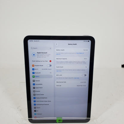 WiFi Only Apple iPad 11" (A16) 128GB Blue MD3Y4LL/A