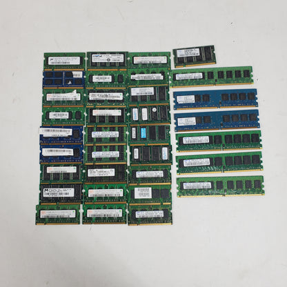 LOT OF 34 DDR2 MEMORY LAPTOP AND DESKTOP RAM