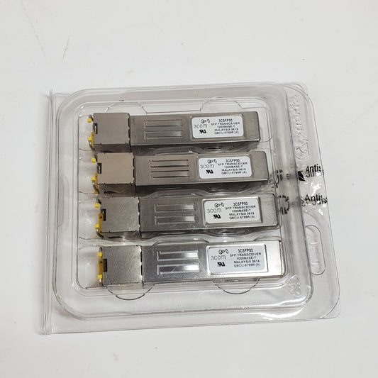 LOT OF 4 3COM 3CSFP93 TRANSCEIVER MODULE 3CSFP93