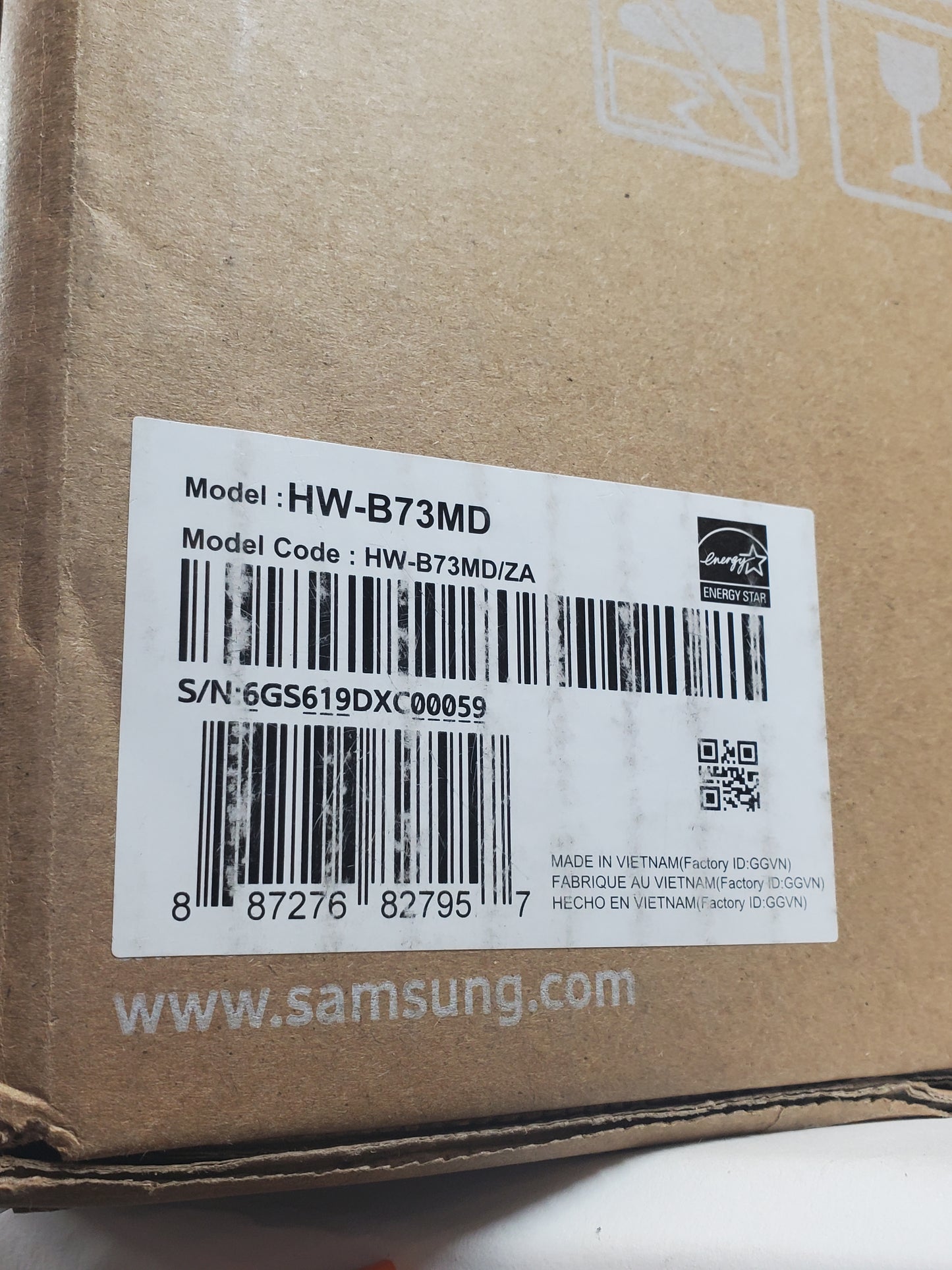 New Samsung Bluetooth Sound Bar Speaker System Black HW-B73MD/ZA
