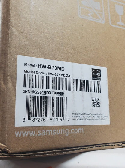 New Samsung Bluetooth Sound Bar Speaker System Black HW-B73MD/ZA
