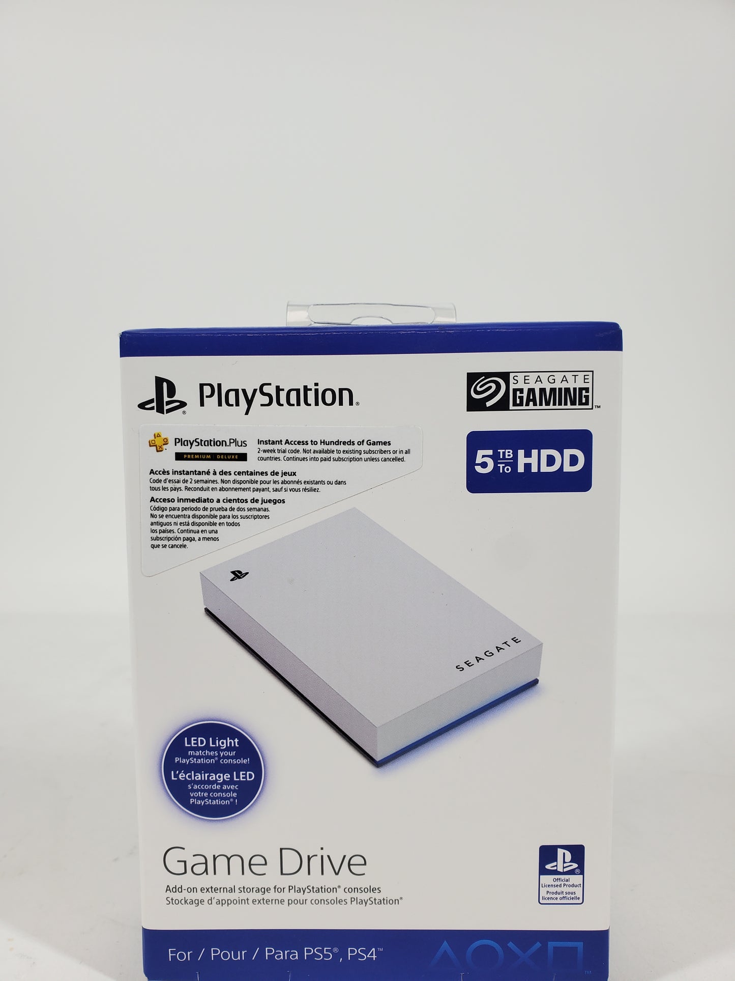New Seagate Portable High Performance Game Drive 5TB USB-B to USB-A HDD SRD0LG0
