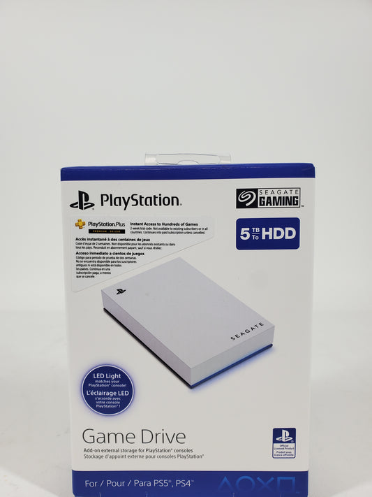 New Seagate Portable High Performance Game Drive 5TB USB-B to USB-A HDD SRD0LG0