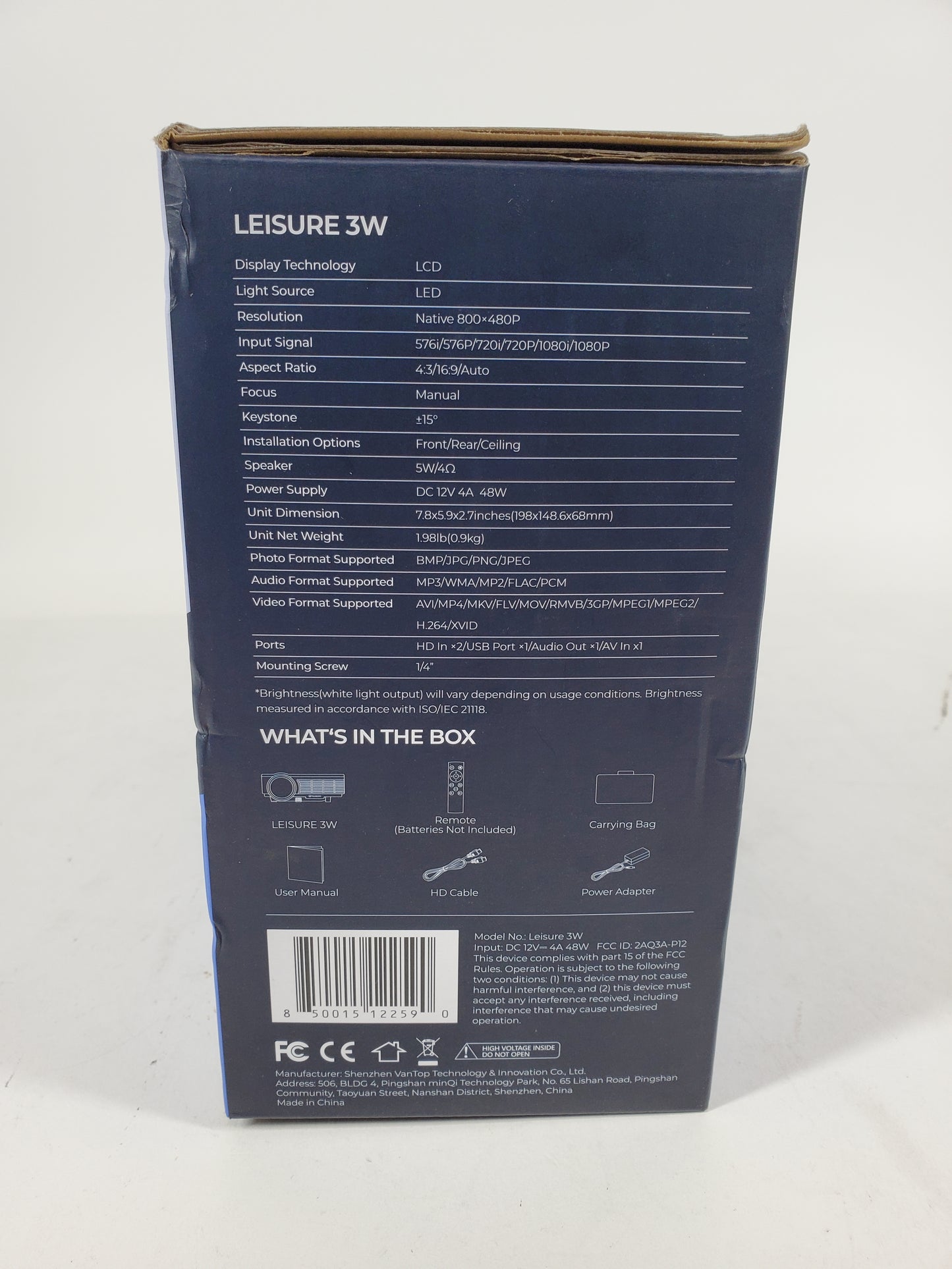 Vankyo Leisure 3W 800 x 480 50 Lumens LCD Projector LEISURE 3W