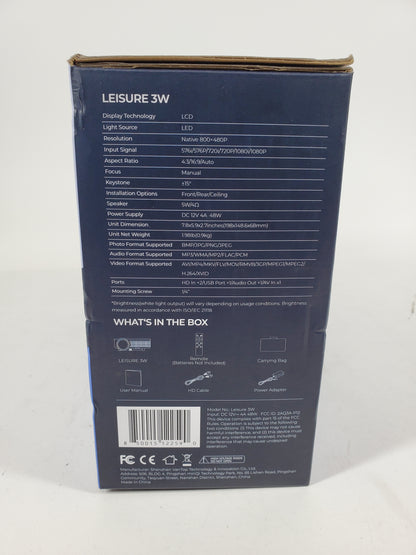 Vankyo Leisure 3W 800 x 480 50 Lumens LCD Projector LEISURE 3W