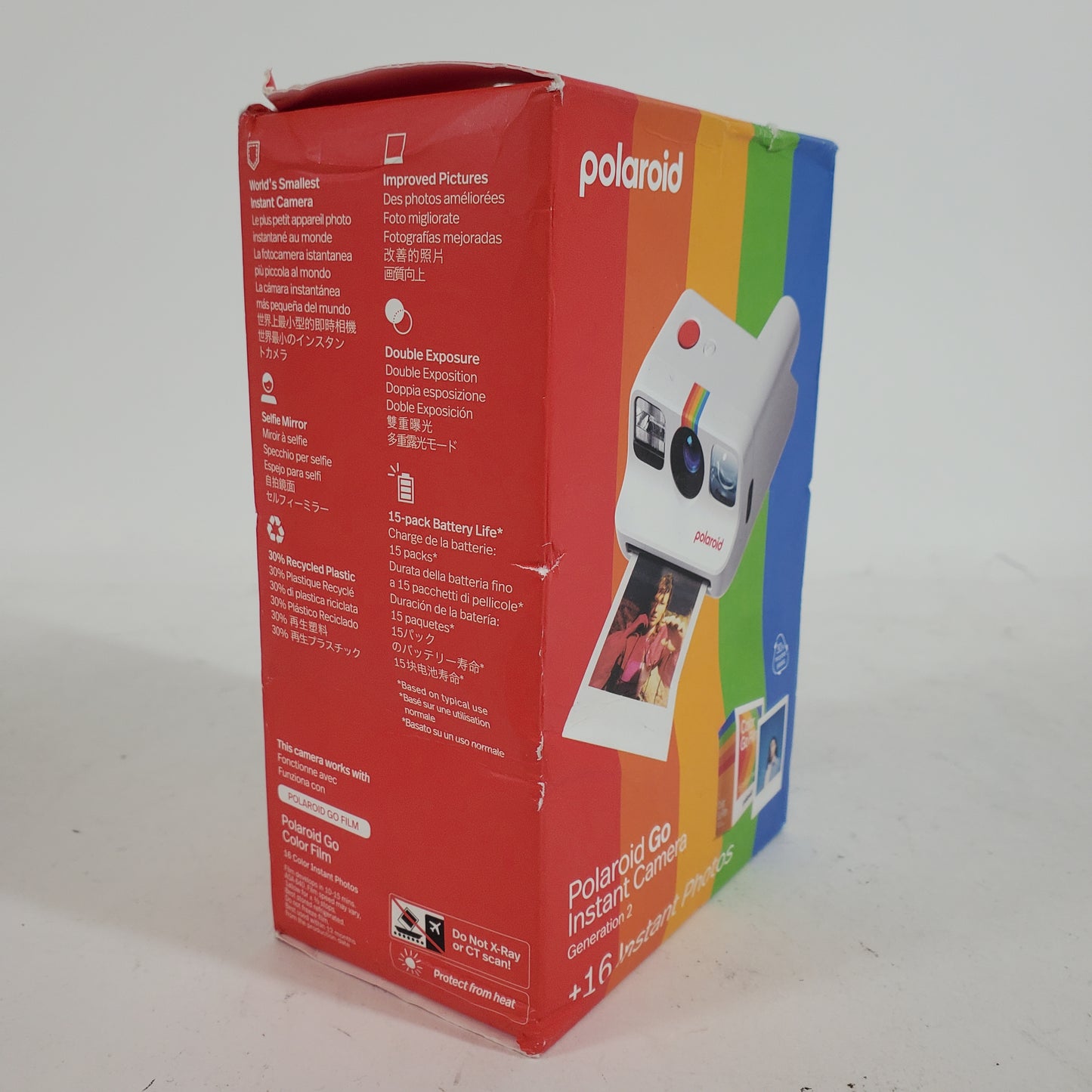New Polaroid Go Instant Camera Generation 2 + 16 Color Photos Bundle 6282
