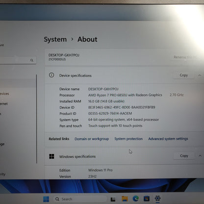 Lenovo ThinkPad E14 Gen 3 14" Ryzen 7 Pro 6850U 2.7 GHz 16GB RAM 512GB SSD