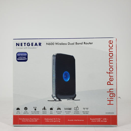 New NETGEAR N600 Wireless Dual Band Router Dual Band N600 Wireless Router