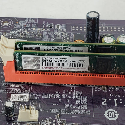 ECS mcp73vt-pm LGA 775 microATX DDR2  INTEL CELERON 450 3GB RAM PC2-6400 COMBO