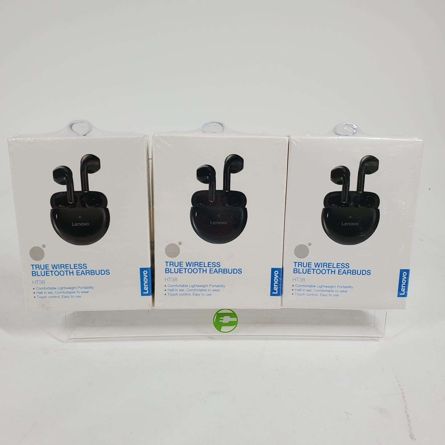New Lenovo HT38 In-Ear True Wireless Bluetooth Earbuds Black LOT OF 3