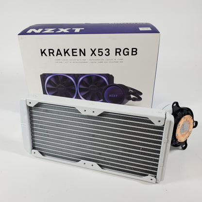 NZXT Kraken X53 Liquid Cooler AIO Liquid CPU Cooler RL-KRX53-RW