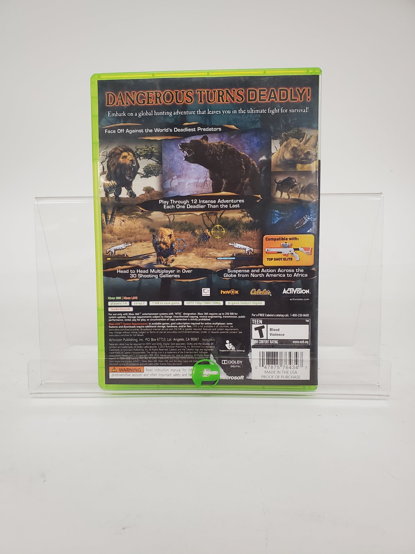 Cabela's Dangerous Hunts 2011 (Microsoft Xbox 360, 2010)