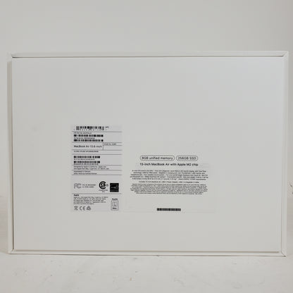 2022 Apple MacBook Air 13.6" M2 8C GPU 3.5GHz 8GB RAM 256GB SSD A2681