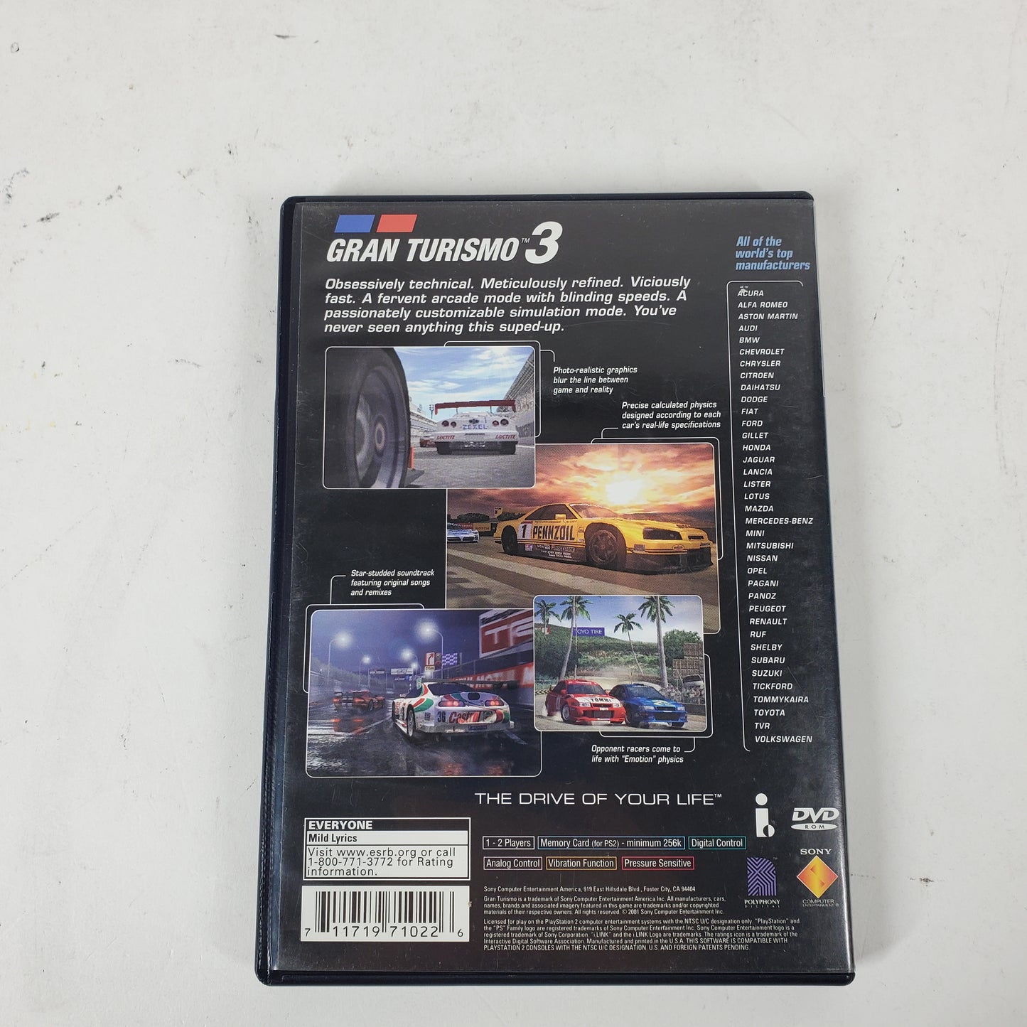 Gran Turismo 3 A-Spec  (Sony PlayStation 2 PS2, 2001)