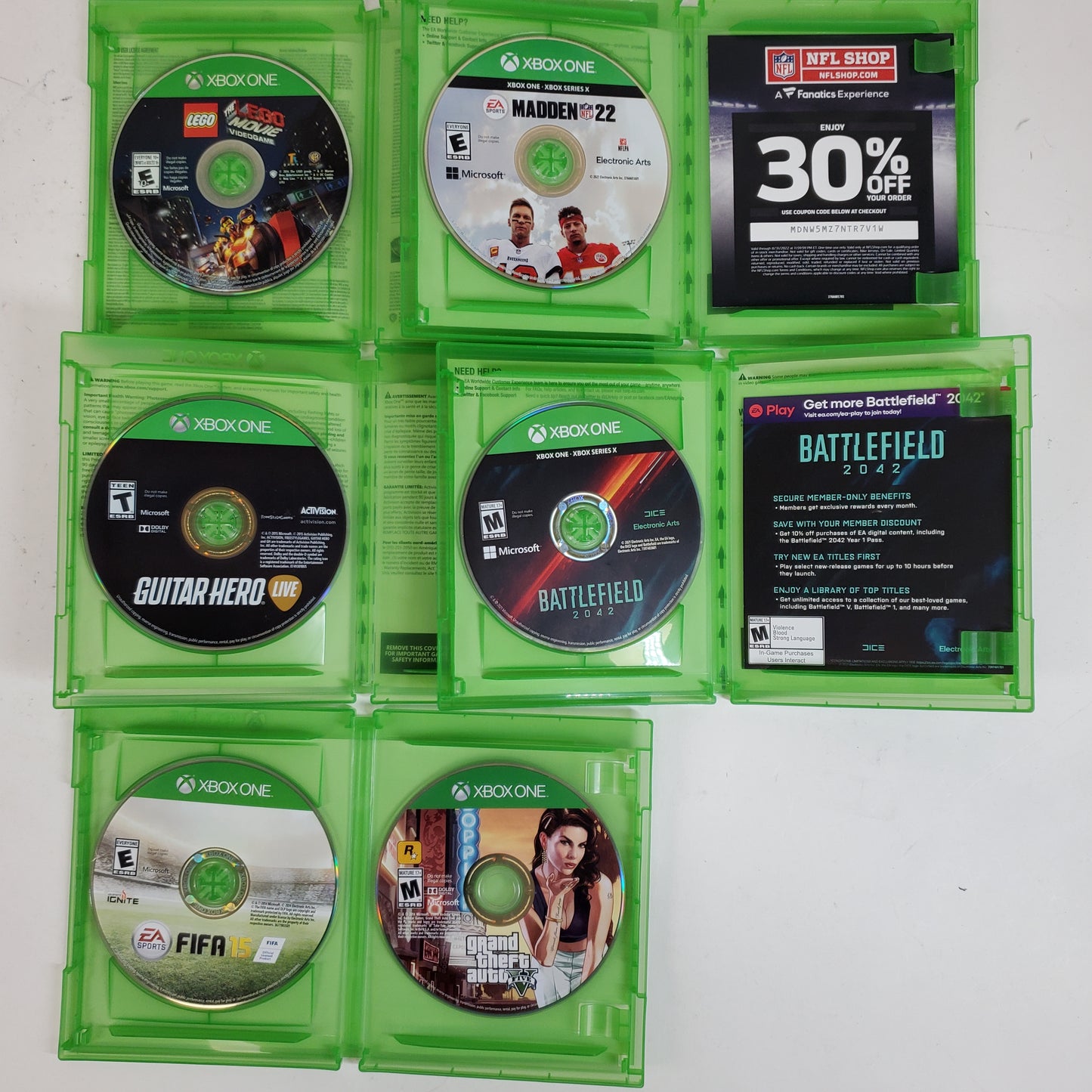 Lot of 6 Microsoft Xbox One Games